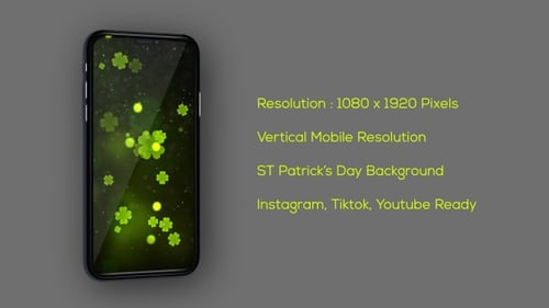 St Patrick's Day Background 2 - Vertical Video