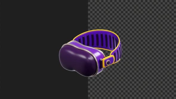 3D Vr Goggles Animation Transparent Background, Elements Motion ...