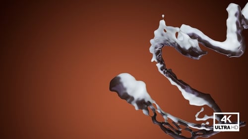 Chocolate Milk Dynamic Fluid Splash
