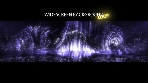 Fluid Glowing Particle Widescreen Background Loop