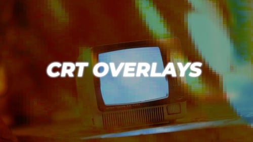 Retro Glitch CRT Overlay Effects Pack
