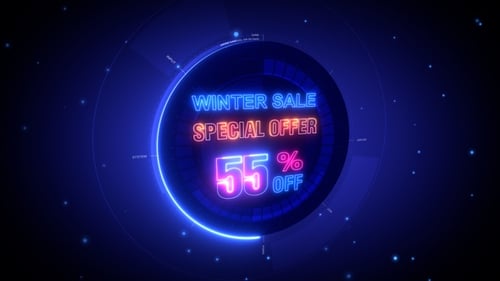 Futuristic Neon Sale Special Offer Title