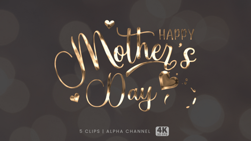 Happy Mother's Day Text Animation