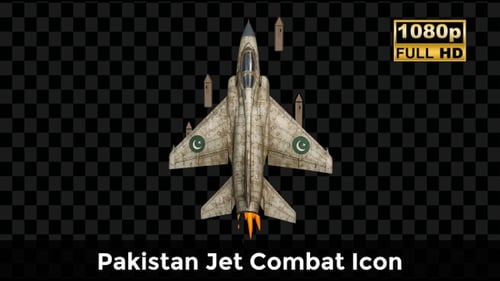 Icône du combat à réaction du Pakistan — Graphiques du conflit entre l'Inde et le Pakistan