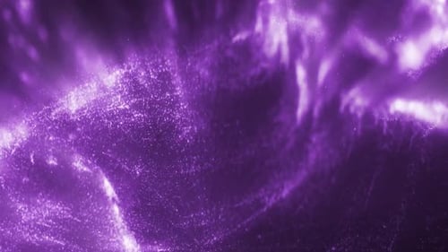 Abstract Fluid Glowing Purple Particles Background