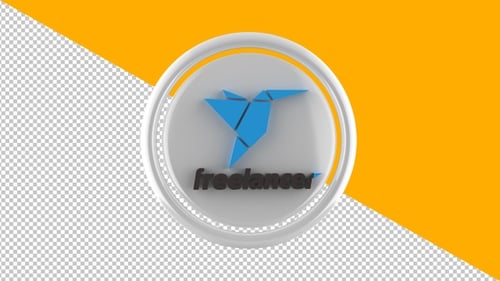 Geometric 3D Bird Logo Reveal with Rotating Circle Frame