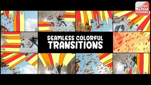 Colorful Hand-Drawn Fluid Transitions and Animated Elements