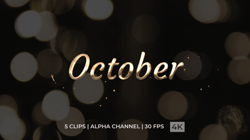 Animation de texte d'octobre