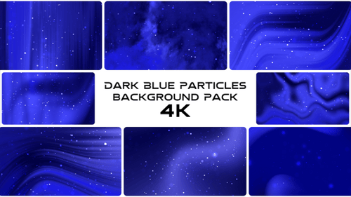 Dunkelblaues Partikel-Hintergrundpaket in 4K