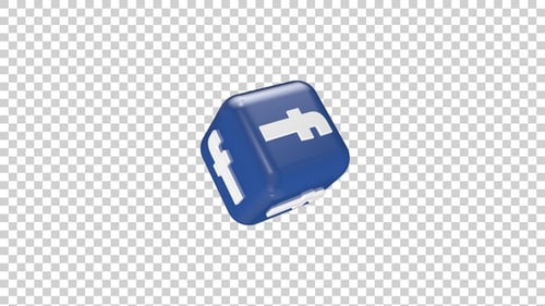Facebook Icon On 3D Box