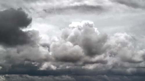 Dramatic Gray Clouds Moving in the Sky