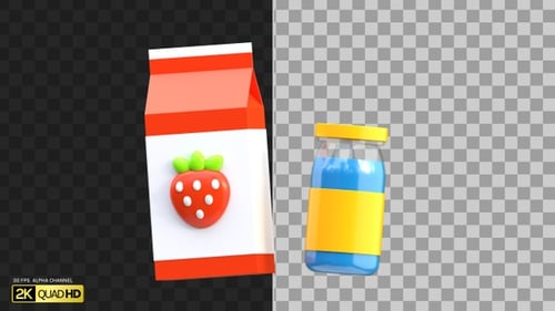 3D Food and Beverage | Alpha Channel