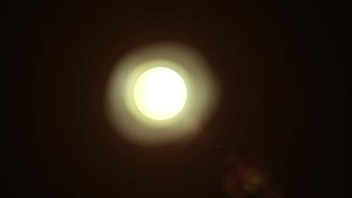 Animated Glowing Sun Light with Lens Flare Reveal