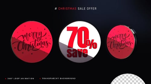Animated Circle Graphics for Christmas and Sales Promotions