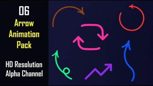 Colorful Hand-Drawn Animated Arrows Pack