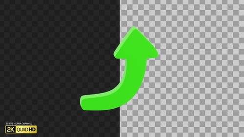 3D Up Arrow | Alpha Channel