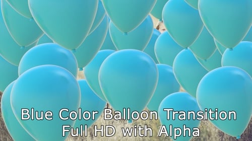Hellblauer Ballon Übergang Full HD