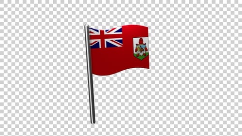 Bermuda Flag Waving Animation for Travel and Corporate