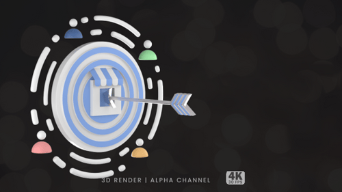 Target Market 3d Render Transparent Background Customer Audience Business Marketing Strategy Goal