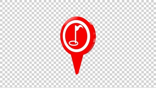 Golf Course Map Location Pin