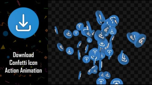 Laden Sie die Action-Animation mit dem Konfetti-Symbol herunter