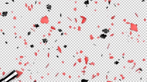 Kartensymbol im französischen Pokerformat, auf Alpha-Kanal, Loop