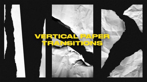 Pack Of 10 Vertical Paper Transitions On Alpha