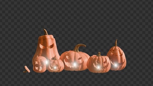 Animación de calabazas de Halloween