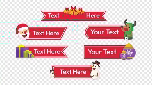 Animated Christmas Flat Design Lower Thirds Pack