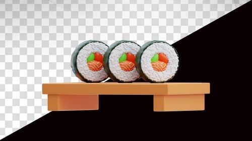 3D Animation of Sushi Rice