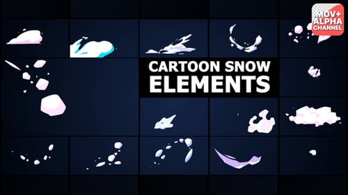 Cartoon Snow Element Effects for Motion Graphics
