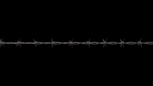 Seamlessly Looping Barbed Wire Animation with Alpha Channel