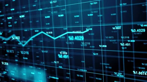Economic inflation rise in interest rates financial graph percentage statistics