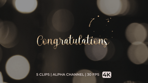 Animation de texte de félicitations