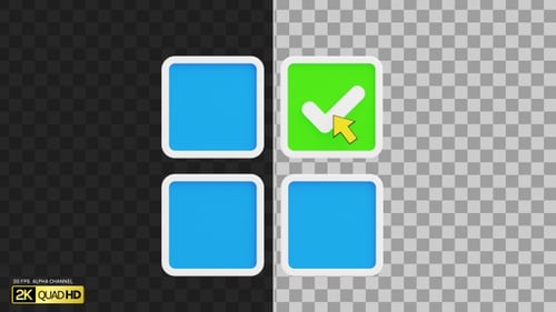 3D Checkbox Select | Alpha Channel