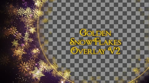 Golden Snowflakes Overlay V2