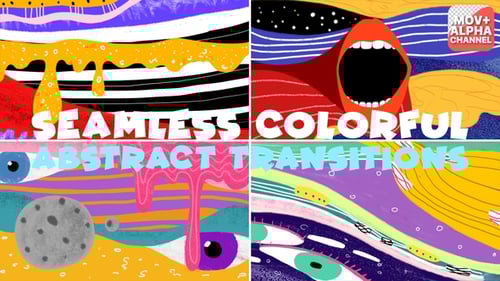 Colorful Hand Drawn Abstract Transitions