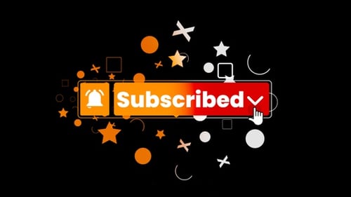 Subscribe animation for video sites. Like and follow button
