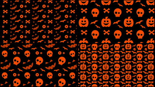Loop-Videoanimation mit orangefarbenem Halloween-Muster