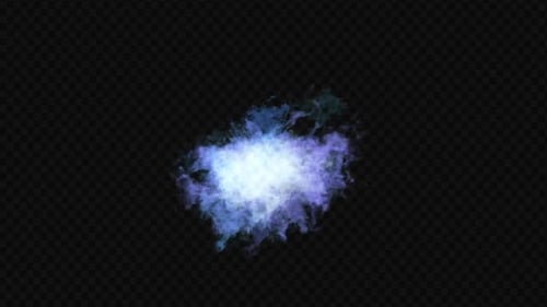 Blaues Feuerrauch-Overlay v1