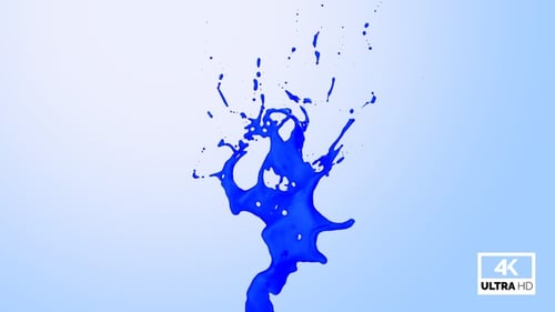Dynamic Blue Paint Splash Transition Element