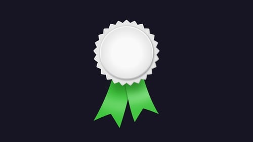 Insignia elegante verde