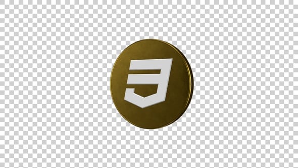 Css3 Icon Rotating Golden, Elements Motion Graphics ft. Css3 & 3d icon ...