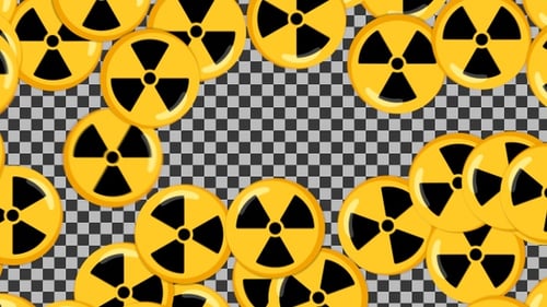 Animated Radioactive Symbols Pattern Background