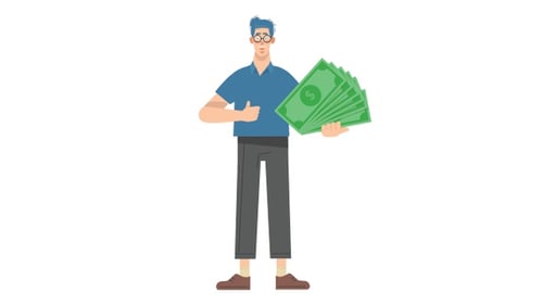 Money And Businessman Concept - Transparent