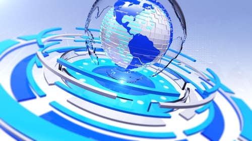 Broadcast News Background Blue Loop