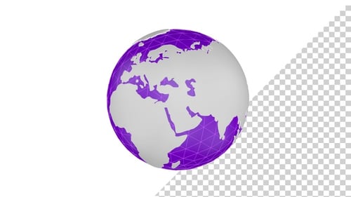 Globo 3D que gira sin problemas, color morado