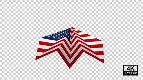 Paper Airplane Of United States Flag