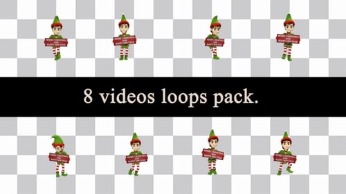 Elf Merry Christmas Happy New Year Loops
