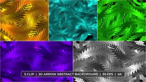 Dynamic 3D Arrow Geometric Abstract Background Loops